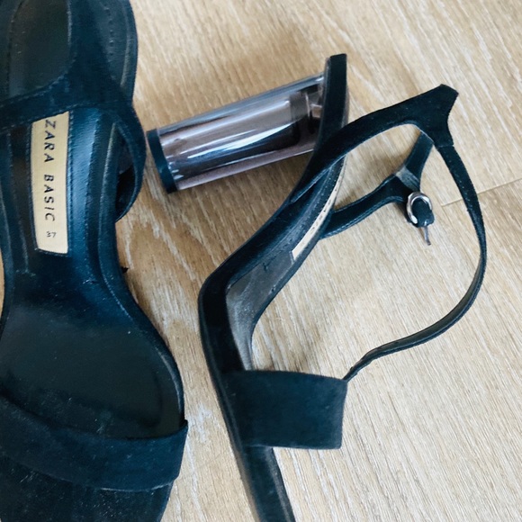Zara suede heels with clear heel - Picture 7 of 10